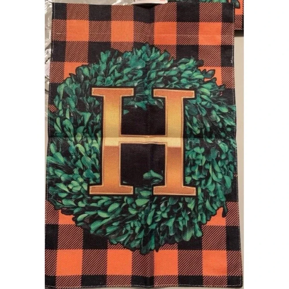 New Double Sided Fall Autumn garden Flag “H”